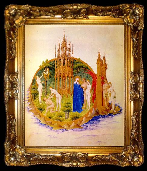 framed  LIMBOURG brothers The Fall and the Expulsion from Paradise, ta009-2